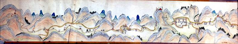 Qing Scroll Map